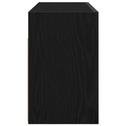 Berkfield Home Bathroom Wall Cabinet Black 80x25x40 cm Engineered Wood - Size: 80 x 25 x 40 cm - thumbnail 7