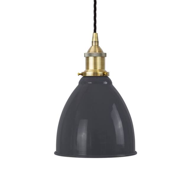SE Home Slate Grey Classic Small Pantry Metal Pendant Light - Antique Brass - image 1