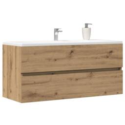 Berkfield Home Sink Cabinet Artisan Oak 100x38.5x45 cm Engineered Wood in Brown - thumbnail 3