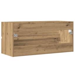 Berkfield Home Sink Cabinet Artisan Oak 100x38.5x45 cm Engineered Wood in Brown - thumbnail 6