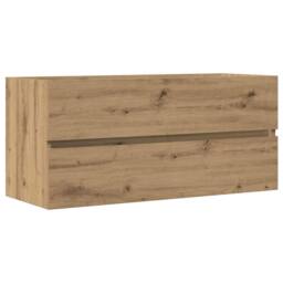 Berkfield Home Sink Cabinet Artisan Oak 100x38.5x45 cm Engineered Wood in Brown - thumbnail 2