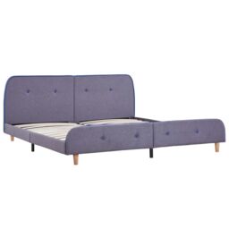 Berkfield Home Bed Frame Light Grey Fabric 150x200 cm King Size - thumbnail 2