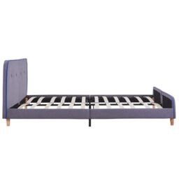 Berkfield Home Bed Frame Light Grey Fabric 150x200 cm King Size - thumbnail 4