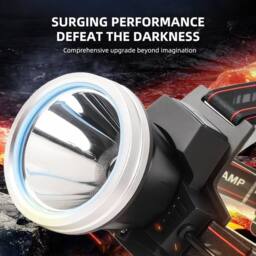 FLAVORA Rechargeable Waterproof LED Headlamp in Black - thumbnail 3