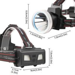 FLAVORA Rechargeable Waterproof LED Headlamp in Black - thumbnail 2