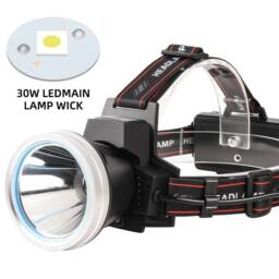 FLAVORA Rechargeable Waterproof LED Headlamp in Black - thumbnail 1