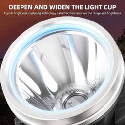 FLAVORA Rechargeable Waterproof LED Headlamp in Black - thumbnail 5