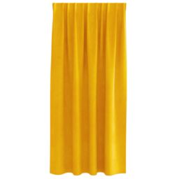 Berkfield Home Blackout Curtains with Top Tape 2 pcs Mustard Yellow Velvet - thumbnail 3