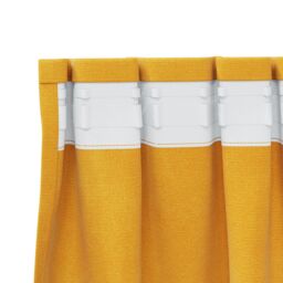 Berkfield Home Blackout Curtains with Top Tape 2 pcs Mustard Yellow Velvet - thumbnail 5