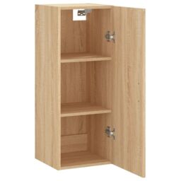 Berkfield Home Wall Mounted Cabinet Sonoma Oak 34.5x34x90 cm in Brown - thumbnail 6
