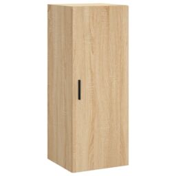 Berkfield Home Wall Mounted Cabinet Sonoma Oak 34.5x34x90 cm in Brown - thumbnail 2