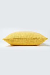 Homescapes Nirvana Cotton Cushion Cover in Yellow - Size: 60 cm x 60 cm - thumbnail 2