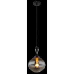 Netlighting Aladdin 23cm Dome Pendant Matt Black Smoke Glass Shade 1x E27 - thumbnail 3