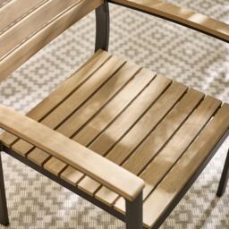 FurnitureboxUK Malva 2 Seater Wolid Wood Outdoor Dining Set in Black - thumbnail 7