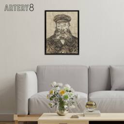 "Artery8 Sketch Portrait Joseph Roulin Van Gogh Vintage Framed Canvas Wall Art in Beige - Size: W12"" x H16""" - thumbnail 3