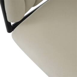 Nordara Rotatable Velvet Dining Chair in White - Size: 100 cm x 60 cm - thumbnail 4