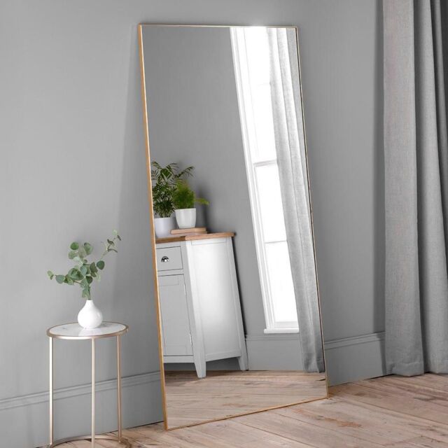Yearn Mirrors Large Full Length Minimal Mirror In Gold 180X110CM - Size: 180X110 cm - image 1