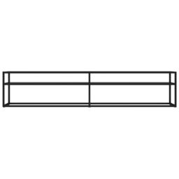 Berkfield Home TV Cabinet Black 200x40x40.5 cm Tempered Glass - thumbnail 3