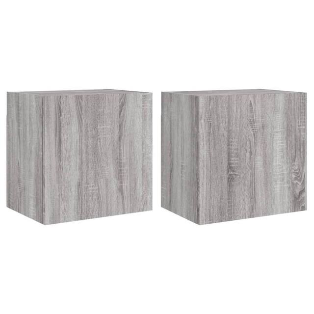 Berkfield Home TV Wall Cabinets 2 pcs Grey Sonoma 40.5x30x40 cm Engineered Wood - image 1