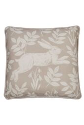 Dreams & Drapes 'Spring Rabbit' Outdoor Water & UV Resistant Garden Filled Bench Cushion in Duck Egg Blue - Size: 43 cm x 43 cm - thumbnail 3
