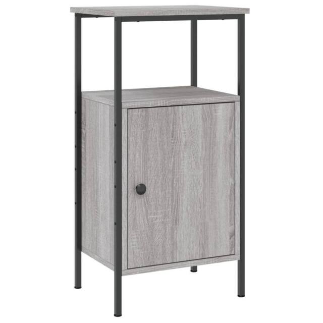 Berkfield Home Bedside Cabinet Grey Sonoma 41x31x80 cm Engineered Wood - Size: 41 x 31 x 80 cm - image 1