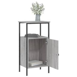 Berkfield Home Bedside Cabinet Grey Sonoma 41x31x80 cm Engineered Wood - Size: 41 x 31 x 80 cm - thumbnail 4