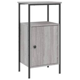 Berkfield Home Bedside Cabinet Grey Sonoma 41x31x80 cm Engineered Wood - Size: 41 x 31 x 80 cm - thumbnail 1
