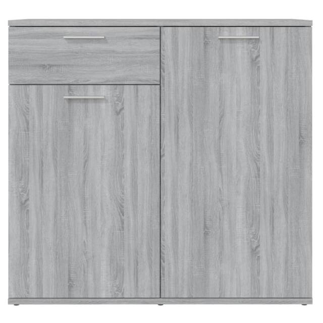 Berkfield Home Sideboard Grey Sonoma 80x36x75 cm Engineered Wood - Size: 80 x 36 x 75 cm - image 1