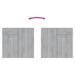 Berkfield Home Sideboard Grey Sonoma 80x36x75 cm Engineered Wood - Size: 80 x 36 x 75 cm - thumbnail 6