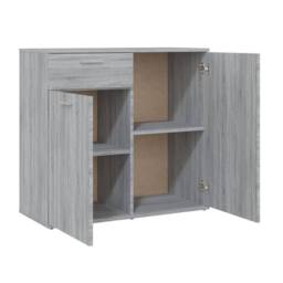 Berkfield Home Sideboard Grey Sonoma 80x36x75 cm Engineered Wood - Size: 80 x 36 x 75 cm - thumbnail 5