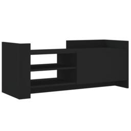 Berkfield Home TV Cabinet Black 100x35x40 cm Engineered Wood - Size: 100 x 35 x 40 cm - thumbnail 1
