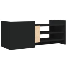 Berkfield Home TV Cabinet Black 100x35x40 cm Engineered Wood - Size: 100 x 35 x 40 cm - thumbnail 6