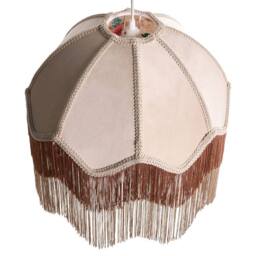 Wyld and Coco Nostalgia Pendant Lamp Beige Paper Rope Fringed Tassels 182cm - thumbnail 5