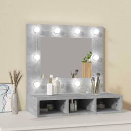 Berkfield Home Mirror Cabinet with LED Concrete Grey 60x31.5x62 cm