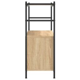 Berkfield Home Bookshelf Sonoma Oak 80x30x78.5 cm Engineered Wood & Iron in Brown - thumbnail 5