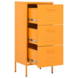 Berkfield Home Storage Cabinet Mustard Yellow 42.5x35x101.5 cm Steel - thumbnail 6