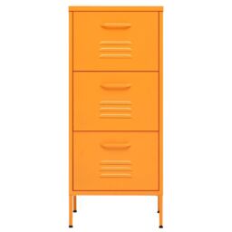 Berkfield Home Storage Cabinet Mustard Yellow 42.5x35x101.5 cm Steel - thumbnail 3