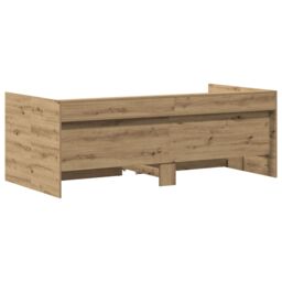 Berkfield Home Daybed with Drawers Artisan Oak Engineered Wood 90 x 200 cm in Brown - thumbnail 8