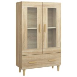 Berkfield Home Highboard Sonoma Oak 70x31x115 cm Engineered Wood in Brown - Size: 70 x 31 x 115 cm - thumbnail 2