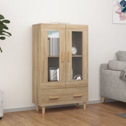 Berkfield Home Highboard Sonoma Oak 70x31x115 cm Engineered Wood in Brown - Size: 70 x 31 x 115 cm