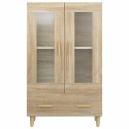 Berkfield Home Highboard Sonoma Oak 70x31x115 cm Engineered Wood in Brown - Size: 70 x 31 x 115 cm - thumbnail 5