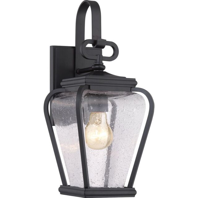 Loops Outdoor IP44 Wall Light Sconce Mystic Black LED E27 60W Bulb External d02331