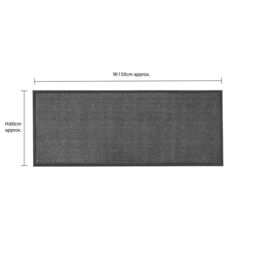JVL Heavy Duty Barrier Door Mat, 60x150cm, Grey/Black in Dark Grey - Size: 60 cm x 150 cm - thumbnail 4