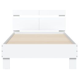 Berkfield Home Bed Frame without Mattress with Headboard White 100x200 cm - thumbnail 5