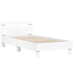 Berkfield Home Bed Frame without Mattress with Headboard White 100x200 cm - thumbnail 3
