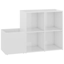 Berkfield Home Hall Shoe Cabinet High Gloss White 105x35.5x70 cm Engineered Wood