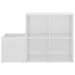 Berkfield Home Hall Shoe Cabinet High Gloss White 105x35.5x70 cm Engineered Wood - thumbnail 5