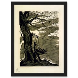Artery8 Heathcliff Wuthering Heights Bronte Black White Drawing Artwork Framed Wall Art Print A4 - thumbnail 1
