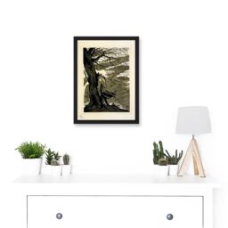 Artery8 Heathcliff Wuthering Heights Bronte Black White Drawing Artwork Framed Wall Art Print A4 - thumbnail 2