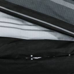 Berkfield Home Duvet Cover Set Black & White 200x220 cm Cotton - thumbnail 4